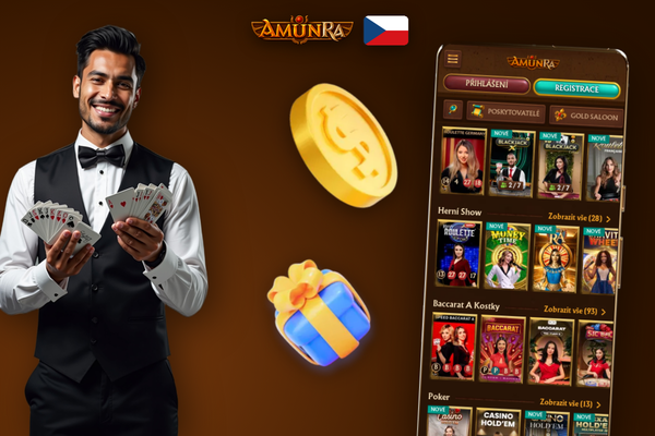 Různé Android telefony Samsung, Xiaomi a Huawei s otevřenou aplikací AmunRa Casino