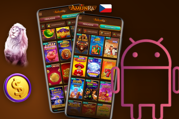 Obrazovka vkladu v AmunRa Casino app s ikonami Visa, Mastercard, Skrill a Bitcoinu